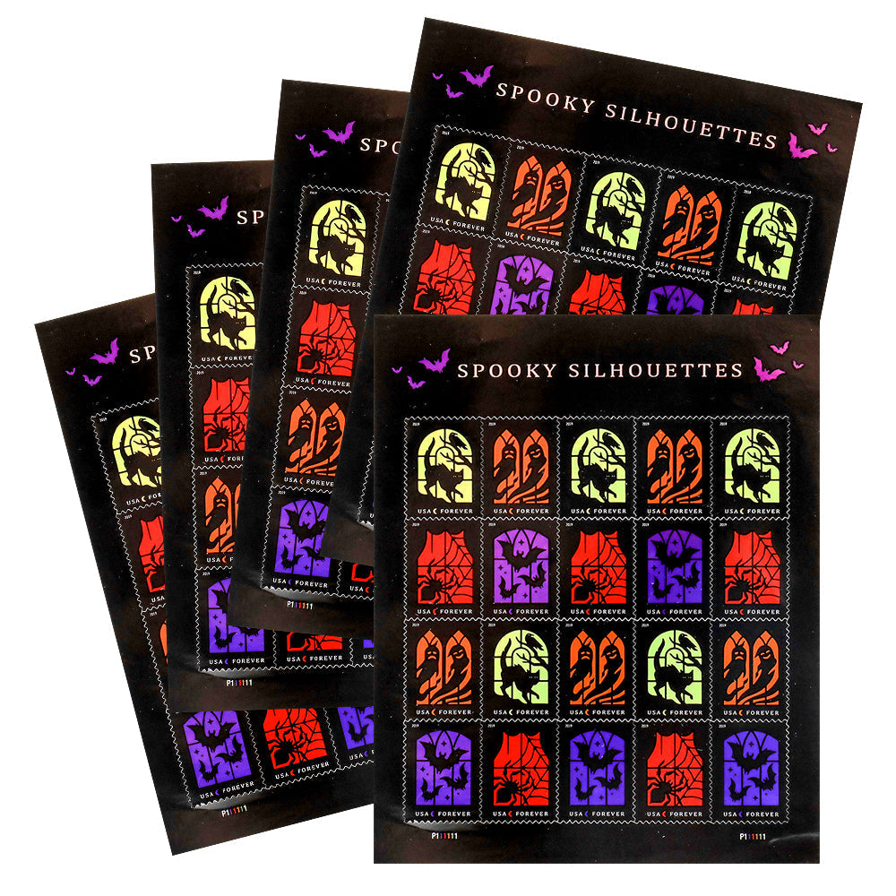 2019 US Spooky Silhouettes Forever Stamps