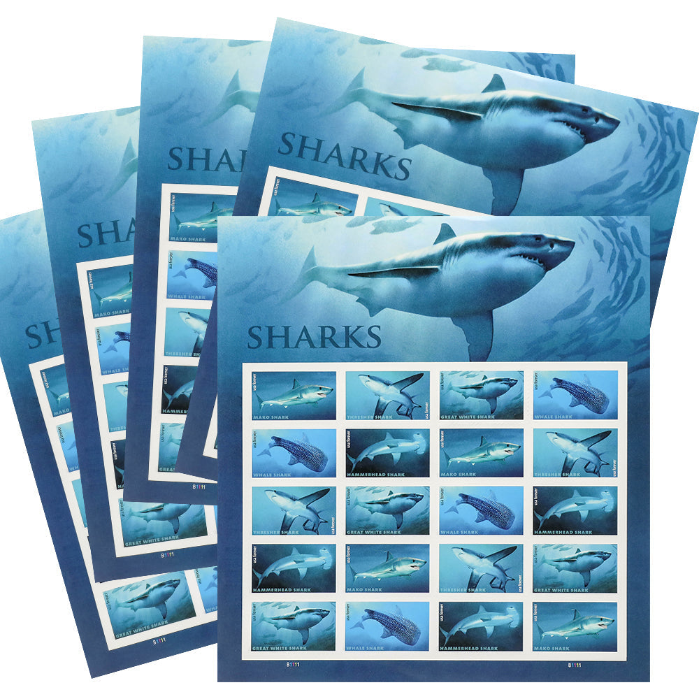 2017 U.S. Postal Issue Sharks Forever Stamps